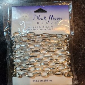 Blue Moon Beads Silver Plated Chain